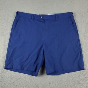 Donald Ross Shorts Mens Size 40 Blue Polyester Casual Flat Front Chino